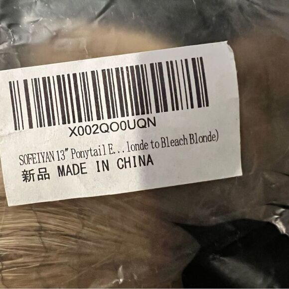 Bleached Blonde Curly Ponytail Extension - Picture 4 of 4